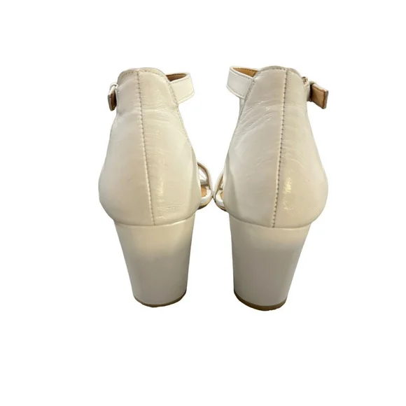 Naturalizer Womens Vera White Heel Sandals Shoes 12 Wide New In Box - Picture 6 of 10